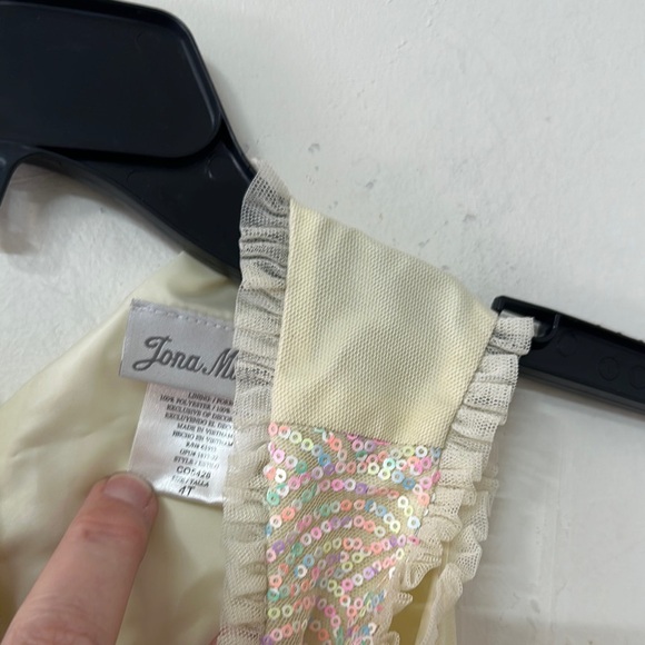 Jona Michelle Pink and Cream Formal Kids Dress - Picture 2 of 2